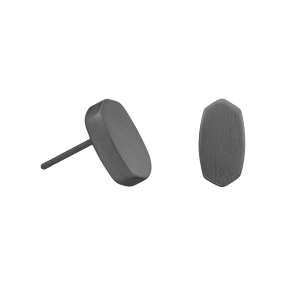 Kendra Scott Barrett Small Stud Earrings for Women, Gunmetal-Plated-NEW! No Box